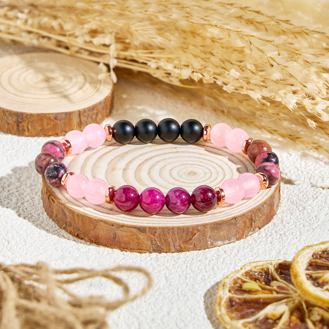 Olivenorma "​​Woodland Bloom​​" Rose Quartz Tranquility Essential Oil Bracelet - Bracelet Only - image 4