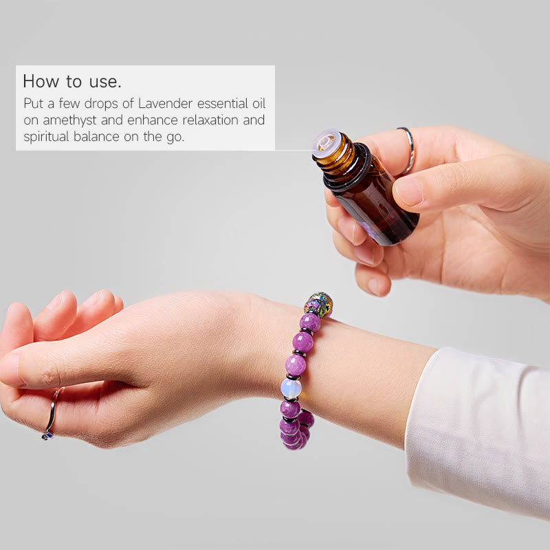 Olivenorma "​​Purple Nova" Amethyst Energy Purification Essential Oil Bracelet - image 1