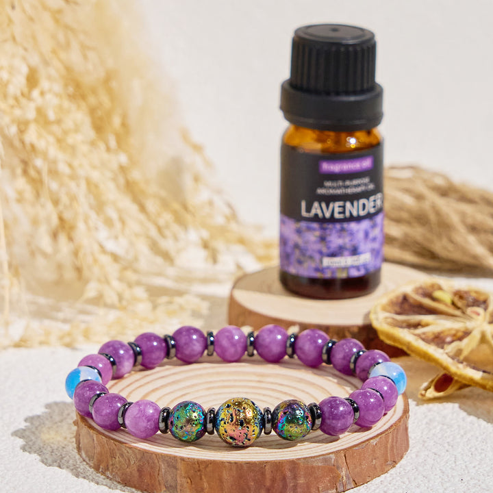 Olivenorma "​​Purple Nova" Amethyst Energy Purification Essential Oil Bracelet - image 2
