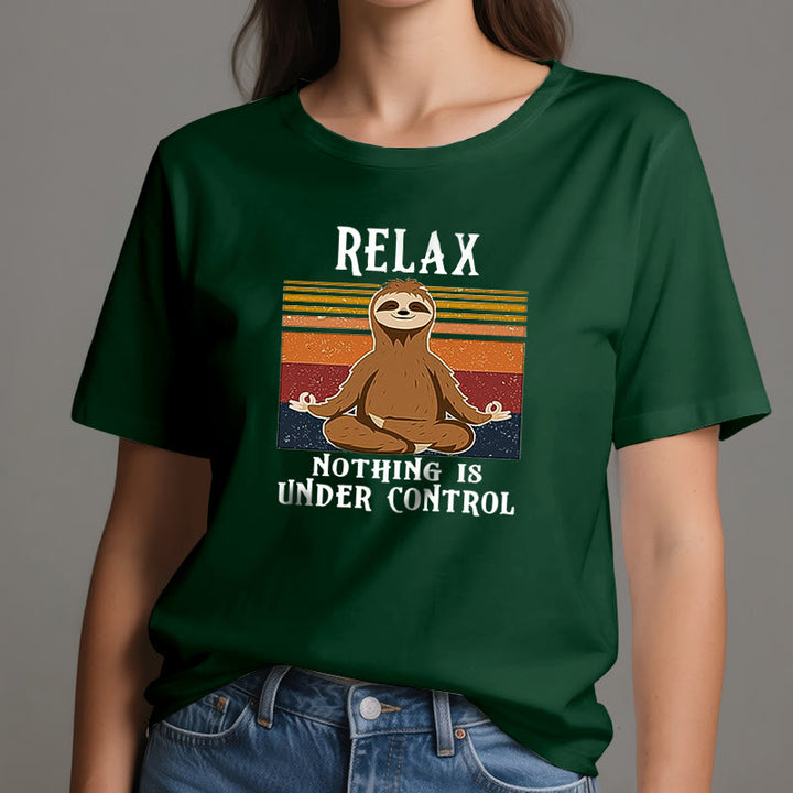 Olivenorma Relaxed Sloth Retro Cotton T-Shirt - image 20