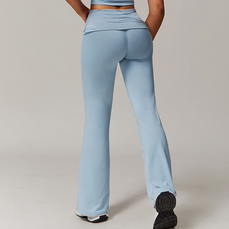Olivenorma Plain Color High-Waist Flare Workout Women's Yoga Pants - image 6
