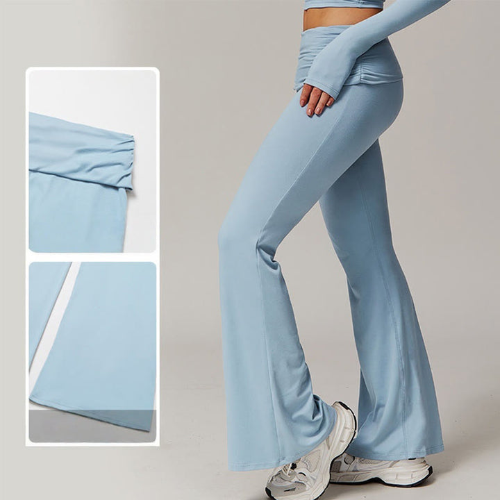 Olivenorma Plain Color High-Waist Flare Workout Women's Yoga Pants - image 8