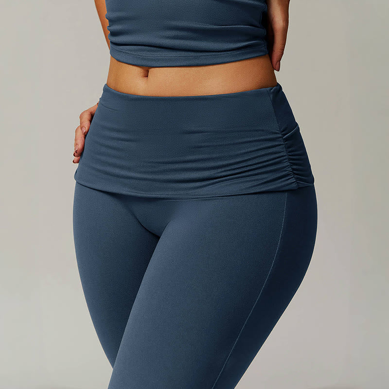 Olivenorma Plain Color High-Waist Flare Workout Women's Yoga Pants - image 25