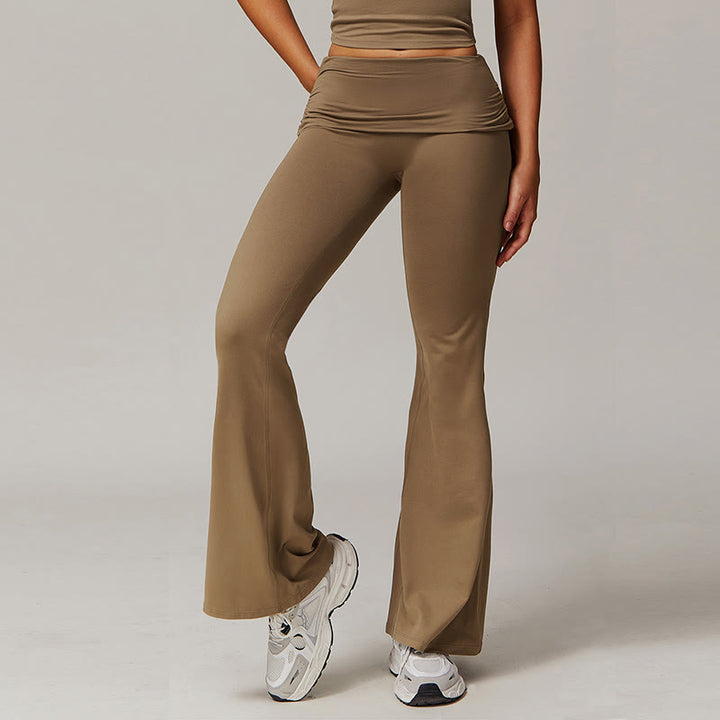 Olivenorma Plain Color High-Waist Flare Workout Women's Yoga Pants - image 16