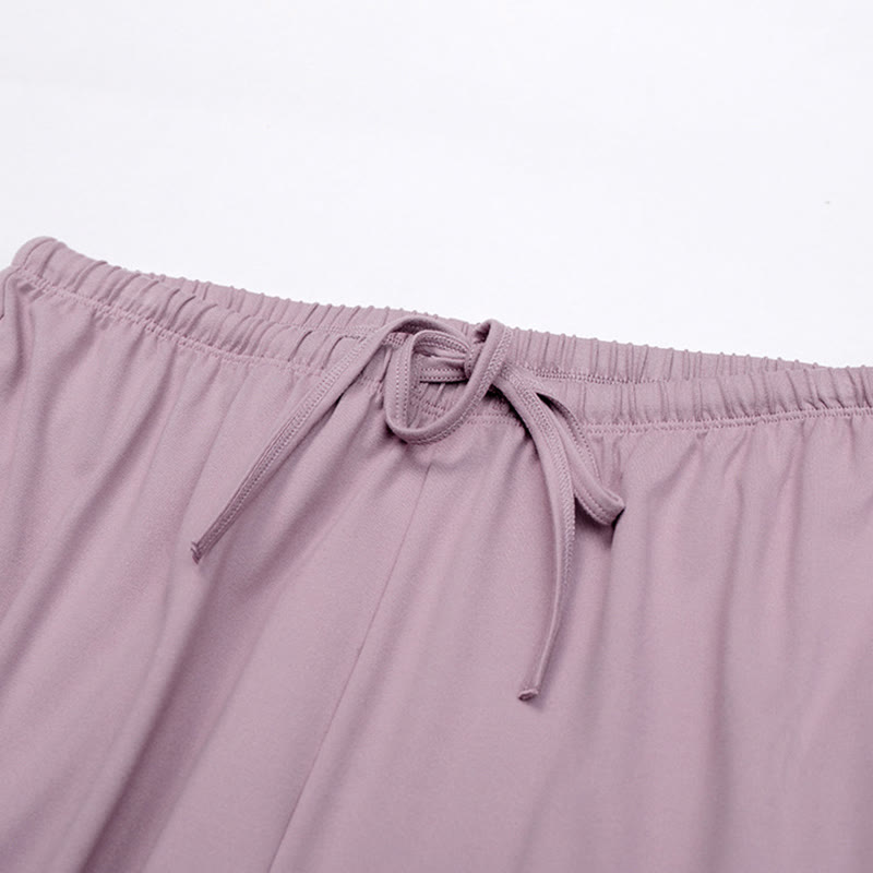 Olivenorma Plain Color Loose Drawstring Women's Wide-Leg Pants - image 30