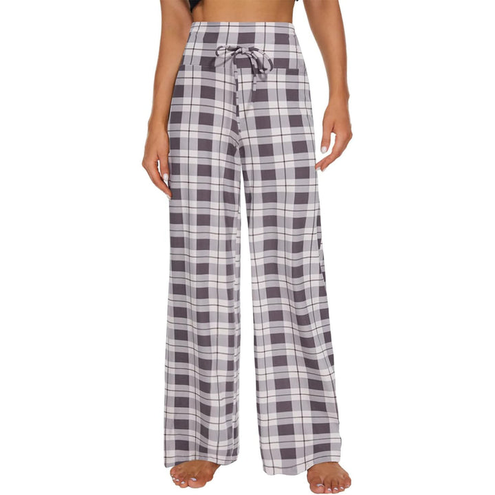 Olivenorma Casual Women's Pajama Soft Comfy Adjustable Lounge Pants - Gray And White Plaid - XXL - image 15