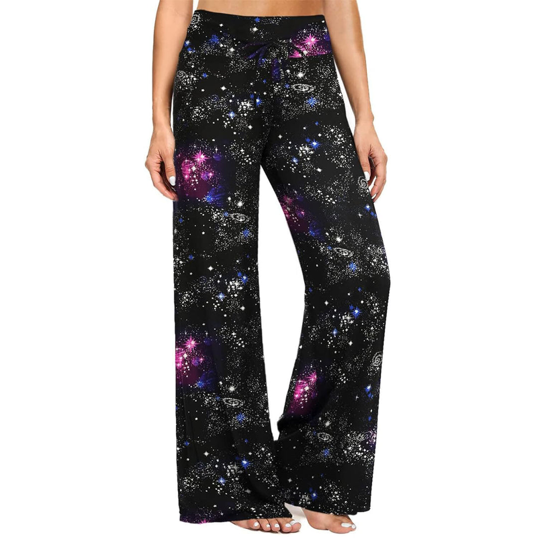 Olivenorma Casual Women's Pajama Soft Comfy Adjustable Lounge Pants - Blue And Purple Starry Sky - XXL - image 12