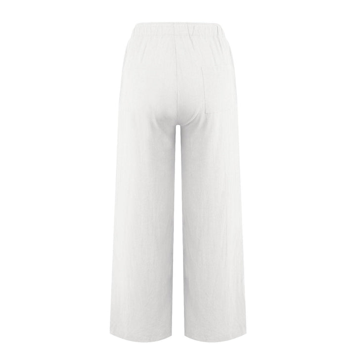 Olivenorma  Plain Color Casual Women's Cotton Linen Wide Leg Pants with Pockets - image 15