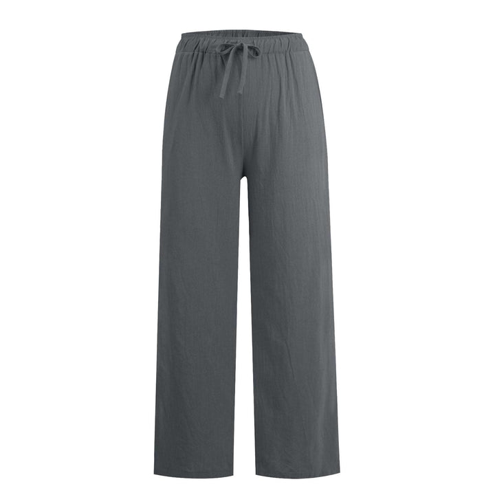 Olivenorma  Plain Color Casual Women's Cotton Linen Wide Leg Pants with Pockets - image 24