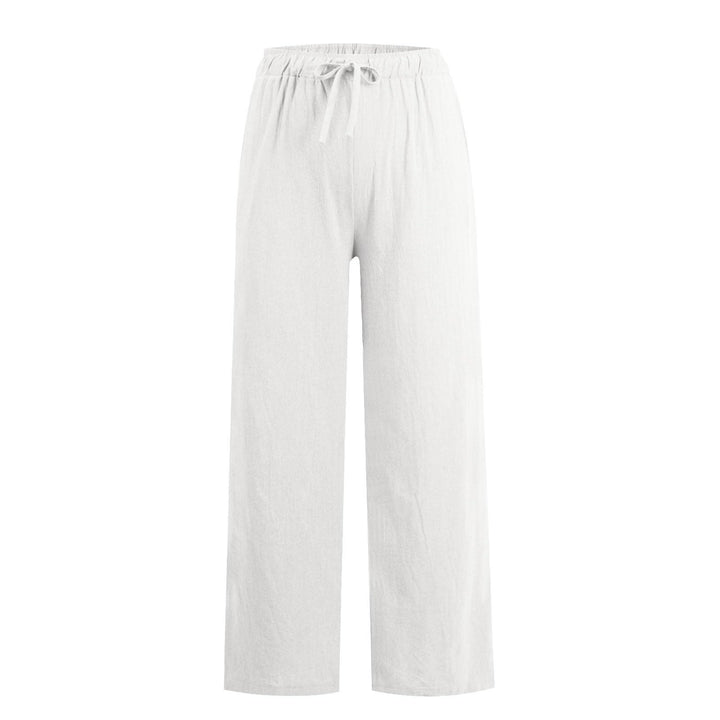 Olivenorma  Plain Color Casual Women's Cotton Linen Wide Leg Pants with Pockets - image 14