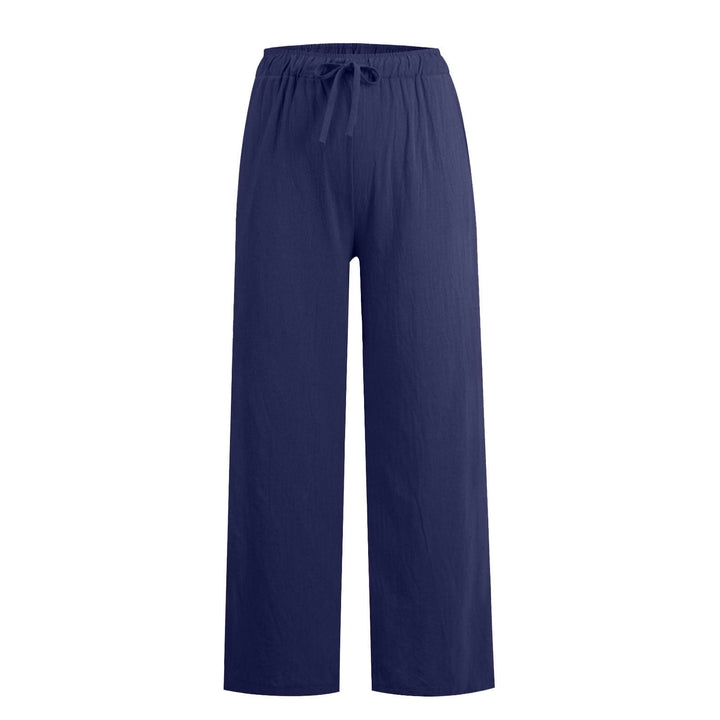 Olivenorma  Plain Color Casual Women's Cotton Linen Wide Leg Pants with Pockets - image 19