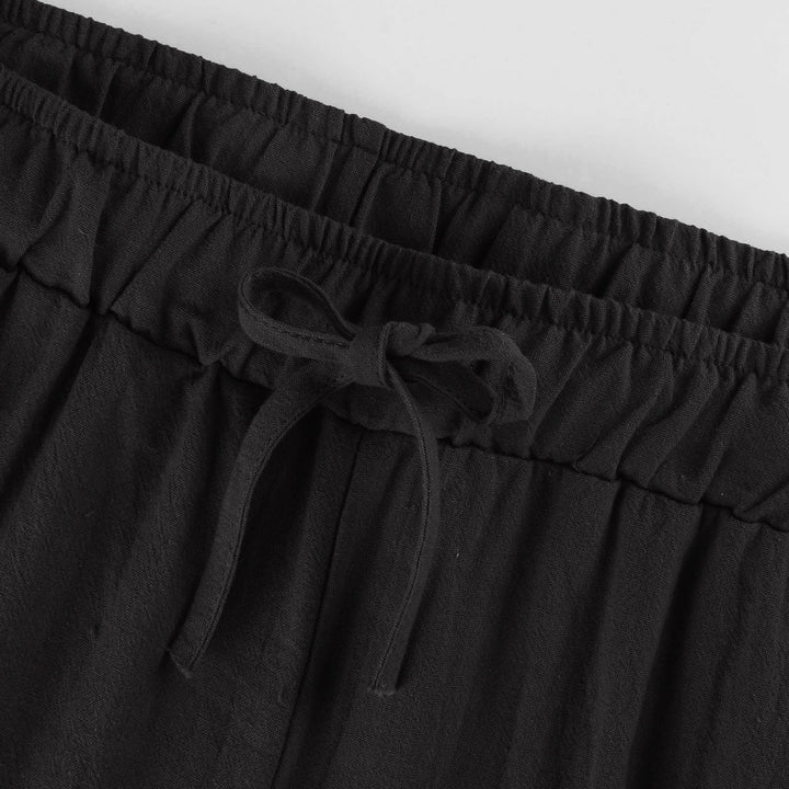 Olivenorma  Plain Color Casual Women's Cotton Linen Wide Leg Pants with Pockets - image 6