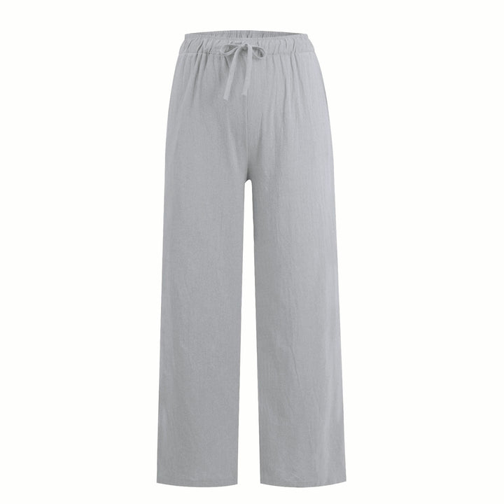 Olivenorma  Plain Color Casual Women's Cotton Linen Wide Leg Pants with Pockets - image 9