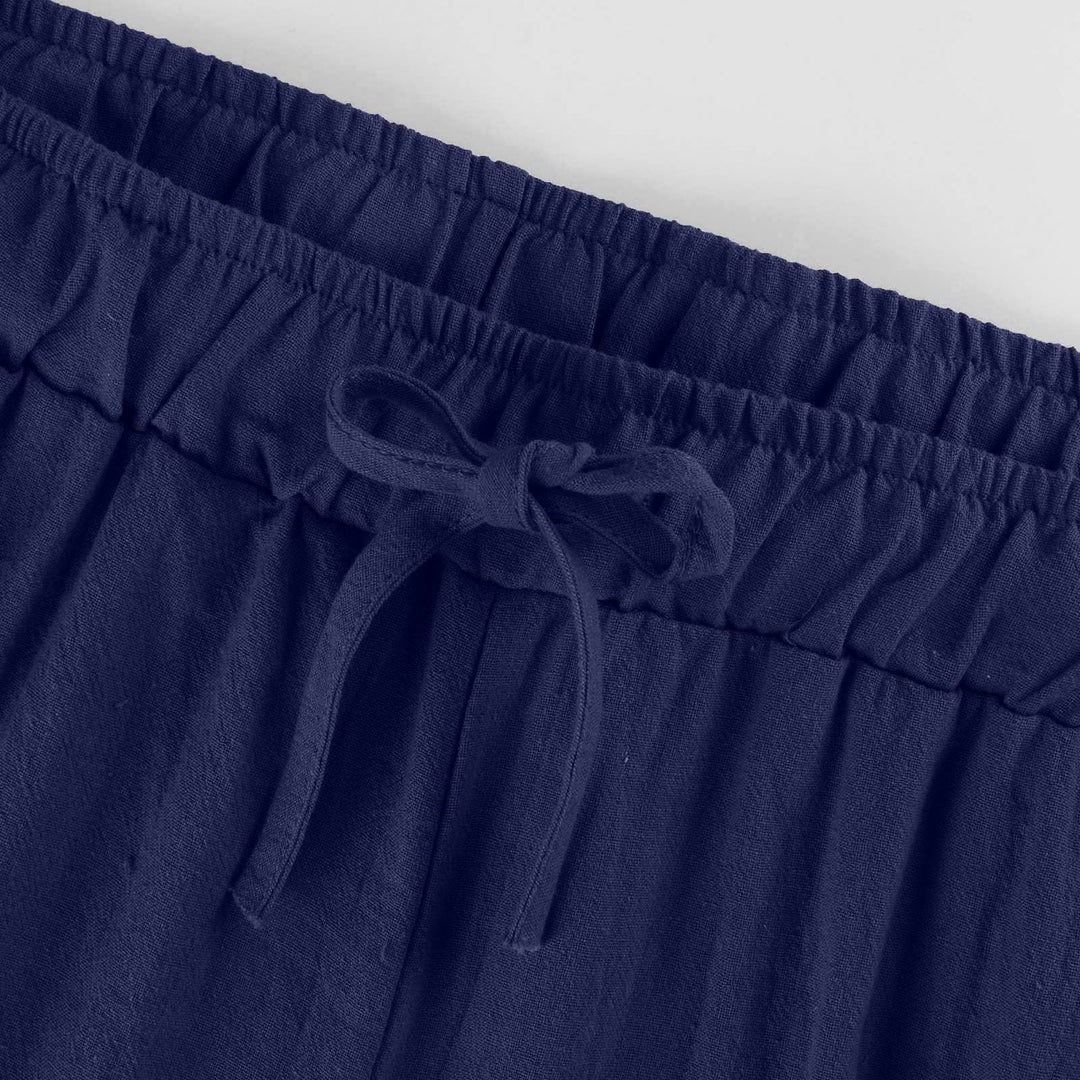 Olivenorma  Plain Color Casual Women's Cotton Linen Wide Leg Pants with Pockets - image 21