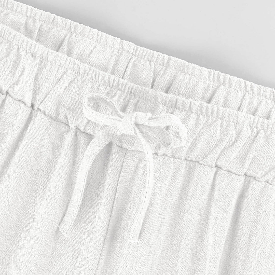 Olivenorma  Plain Color Casual Women's Cotton Linen Wide Leg Pants with Pockets - image 16