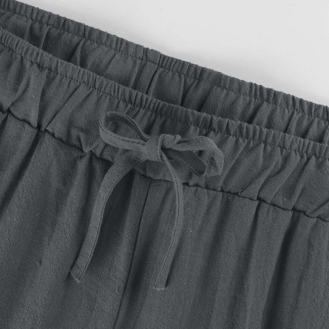 Olivenorma  Plain Color Casual Women's Cotton Linen Wide Leg Pants with Pockets - image 26