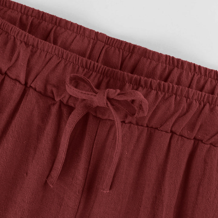 Olivenorma  Plain Color Casual Women's Cotton Linen Wide Leg Pants with Pockets - image 36