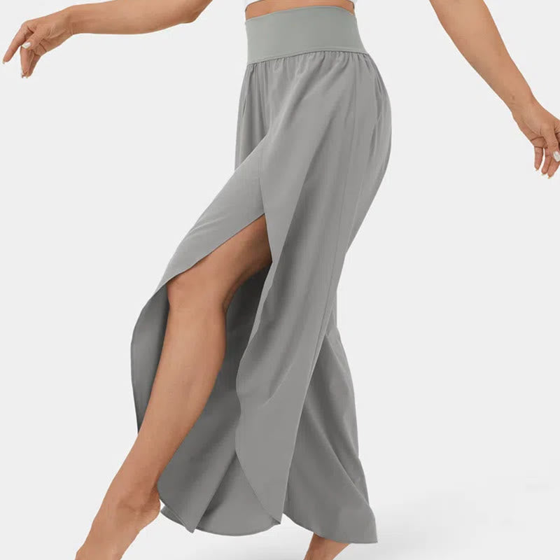 Olivenorma Women's Loose Fit Slit Stretch Flare Leg Elastic Waist Comfortable Flexible Stylish Yoga Pants - image 23