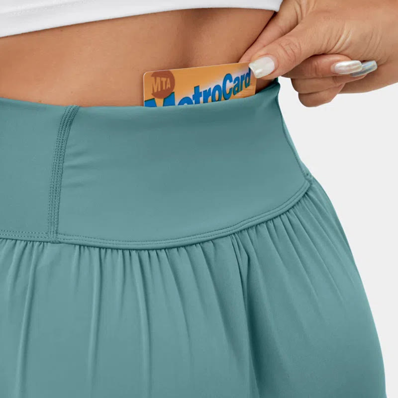 Olivenorma Women's Loose Fit Slit Stretch Flare Leg Elastic Waist Comfortable Flexible Stylish Yoga Pants - image 7