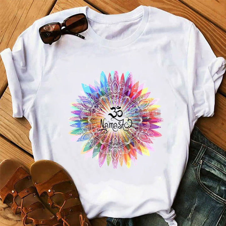 Olivenorma Lotus Yoga Meditation Tree of Life T-Shirt - Om & Namaste - 2XL - image 0