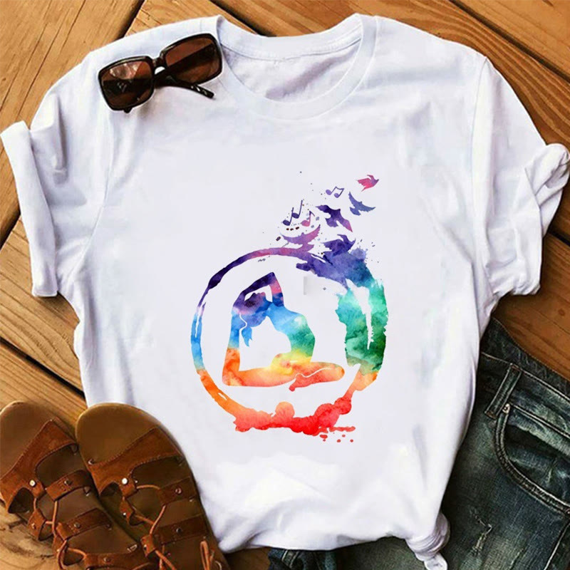 Olivenorma Lotus Yoga Meditation Tree of Life T-Shirt - Yoga Poses - 2XL - image 0