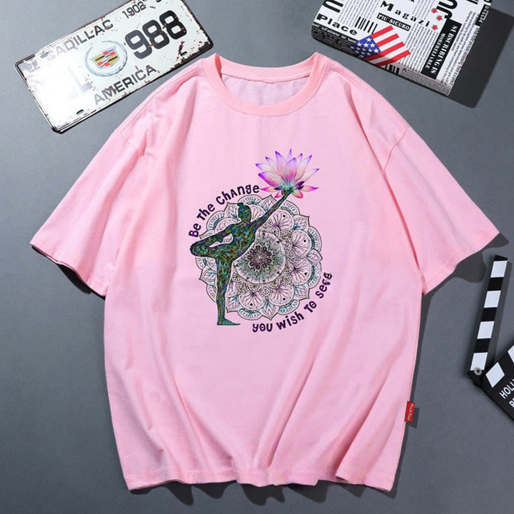 Olivenorma Pink Yoga Breathable Comfortable T-Shirt - Yoga - 2XL - image 2