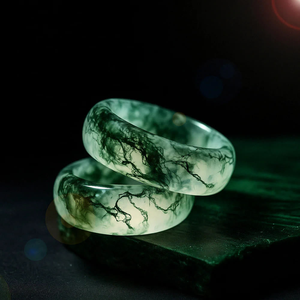 Olivenorma"Whispers of the Grove" Moss Agate Ring - image 4
