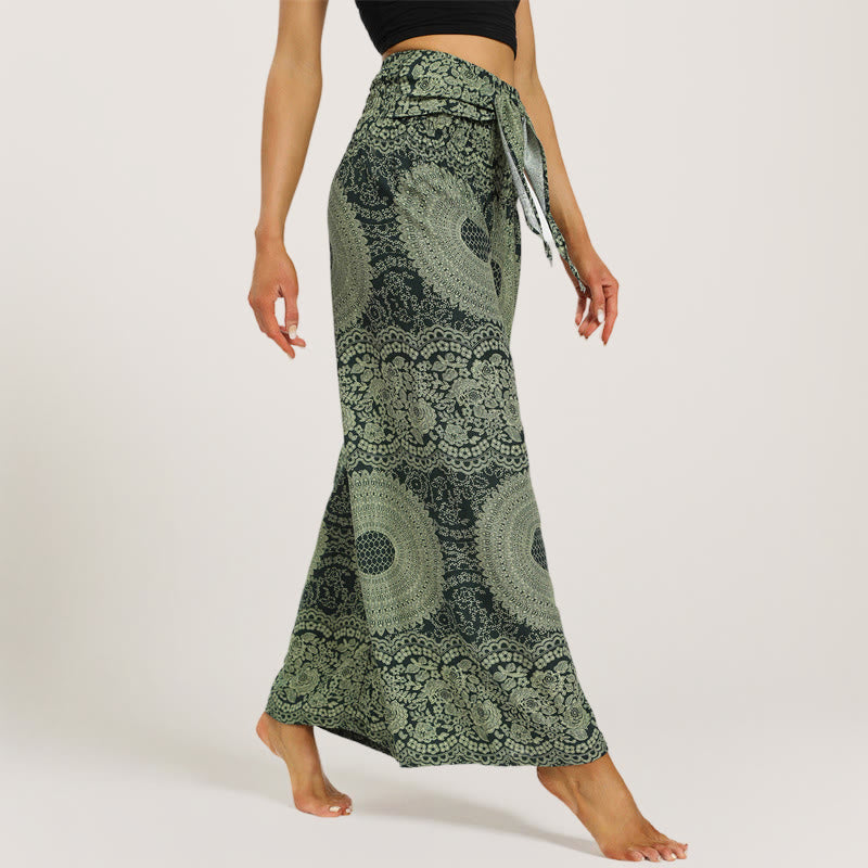 Olivenorma  Mandala Pattern Rayon Boho Wide-Leg Women's Yoga Pants - image 2