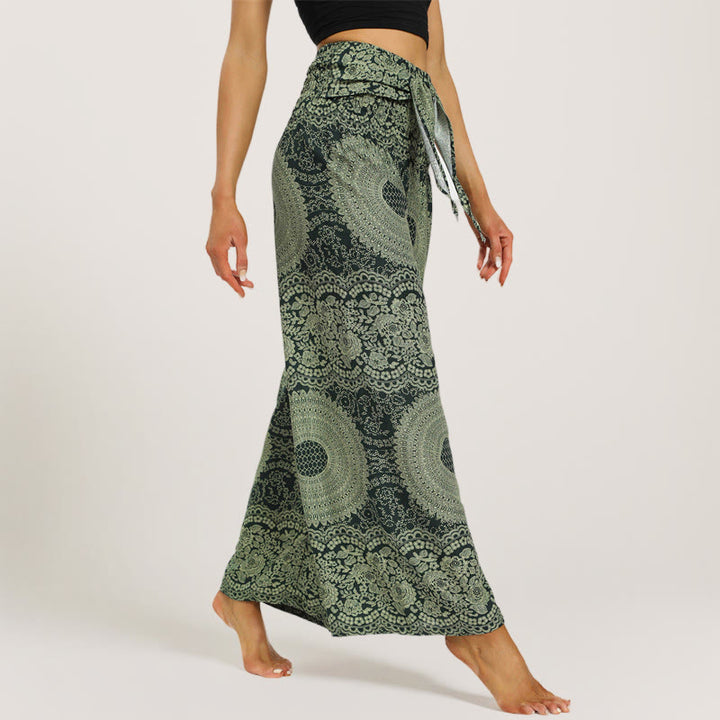 Olivenorma  Mandala Pattern Rayon Boho Wide-Leg Women's Yoga Pants - image 2