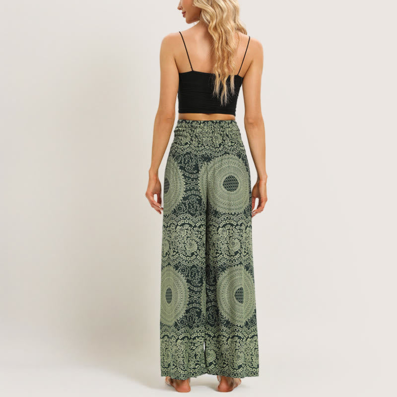 Olivenorma  Mandala Pattern Rayon Boho Wide-Leg Women's Yoga Pants - image 6