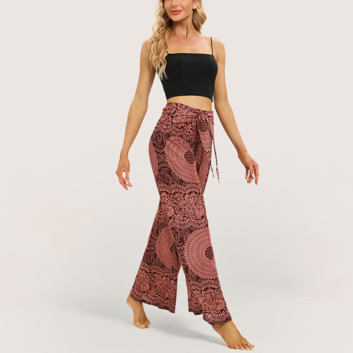 Olivenorma  Mandala Pattern Rayon Boho Wide-Leg Women's Yoga Pants - image 14