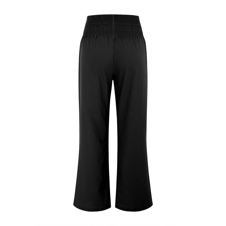 Olivenorma Plain Color Wide Leg High Waist Loose Fit Women's Lounge Pants with Pockets - image 15