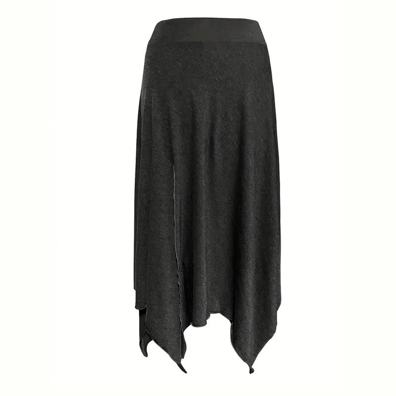 Olivenorma Boho Style Solid Drawstring Midi Split Skirt Dress - image 13