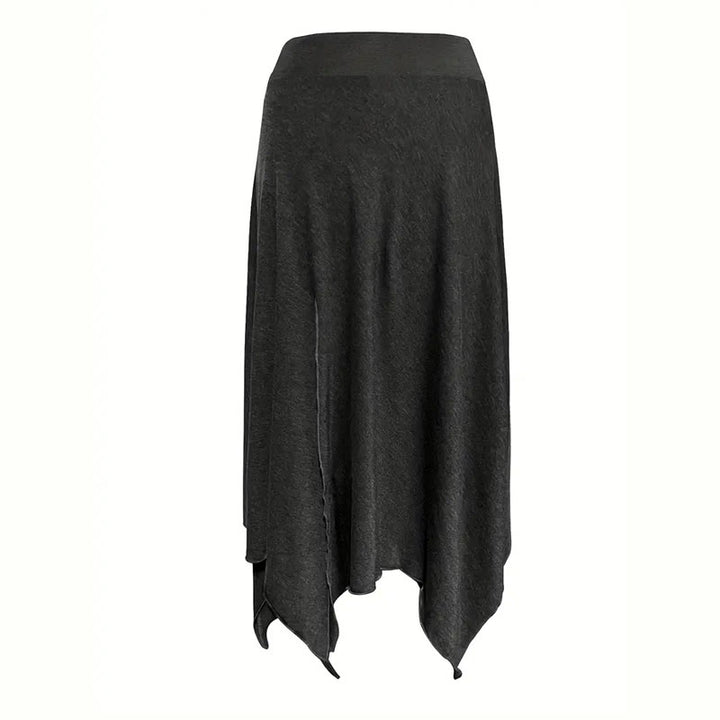 Olivenorma Boho Style Solid Drawstring Midi Split Skirt Dress - image 13