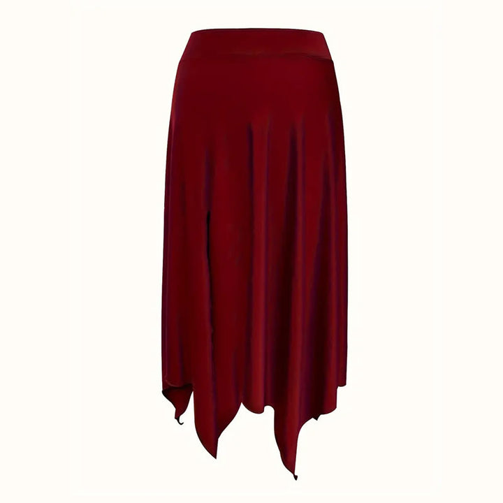 Olivenorma Boho Style Solid Drawstring Midi Split Skirt Dress - image 9
