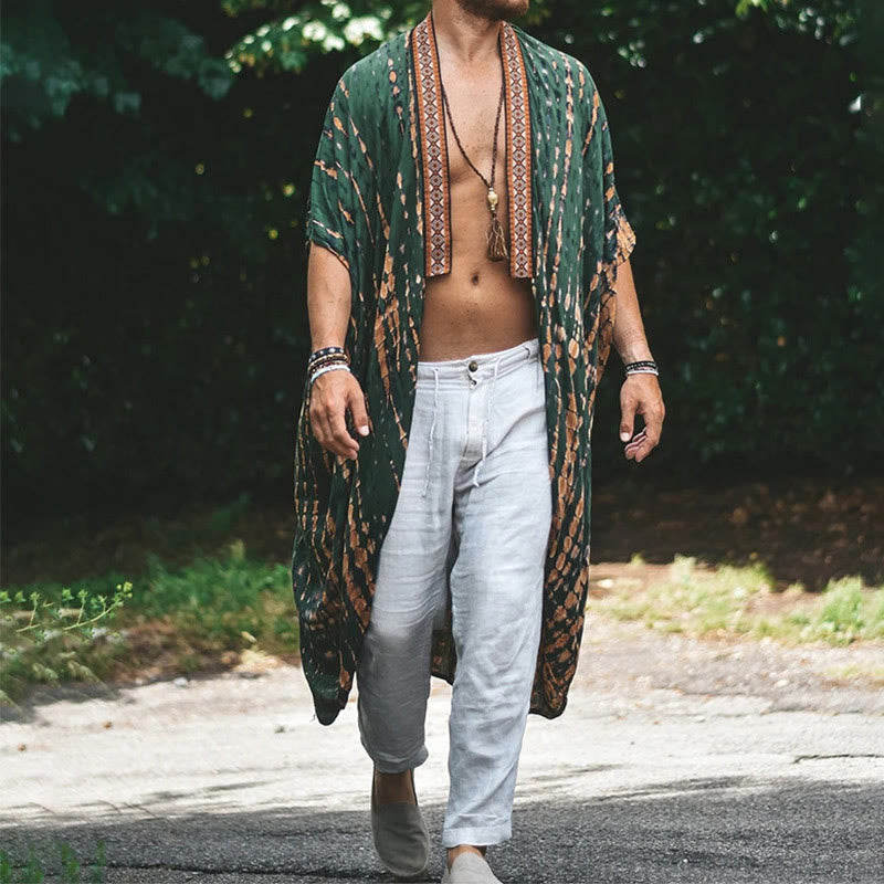 Olivenorma Mens Loose Open Front Beach Robe Cardigan - image 1