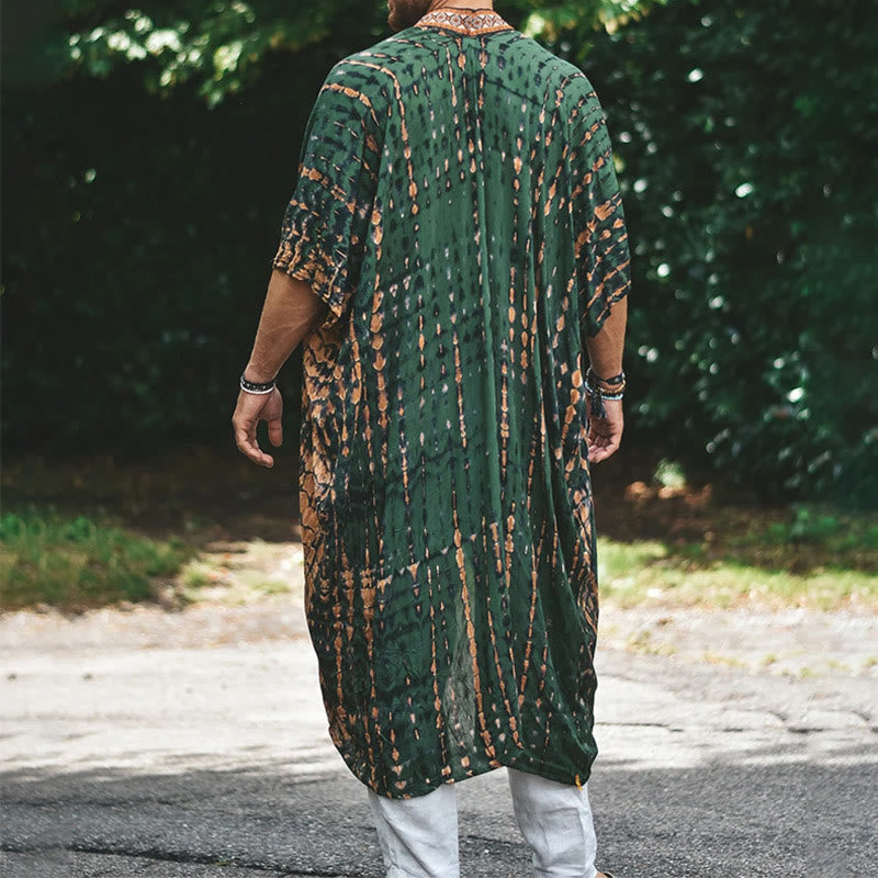 Olivenorma Mens Loose Open Front Beach Robe Cardigan - image 2