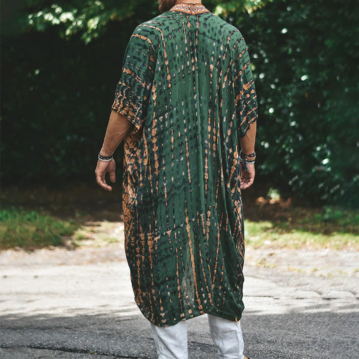 Olivenorma Mens Loose Open Front Beach Robe Cardigan - image 2