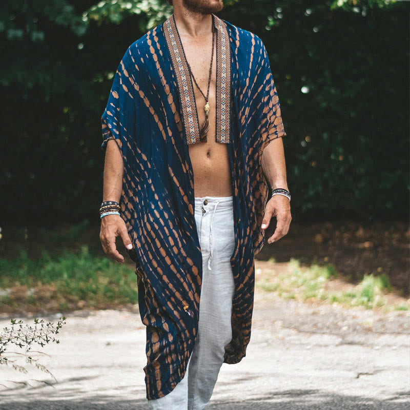 Olivenorma Mens Loose Open Front Beach Robe Cardigan - image 6