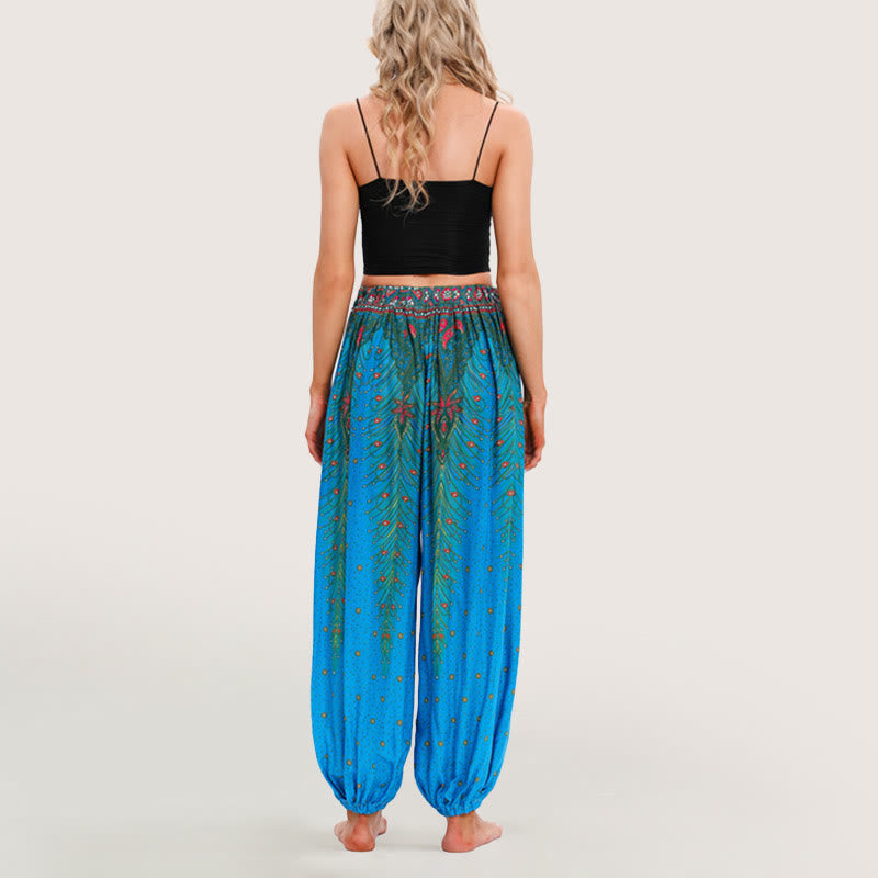 Olivenorma Celestial Print Boho Women's Elastic Waist Harem Pants - image 20