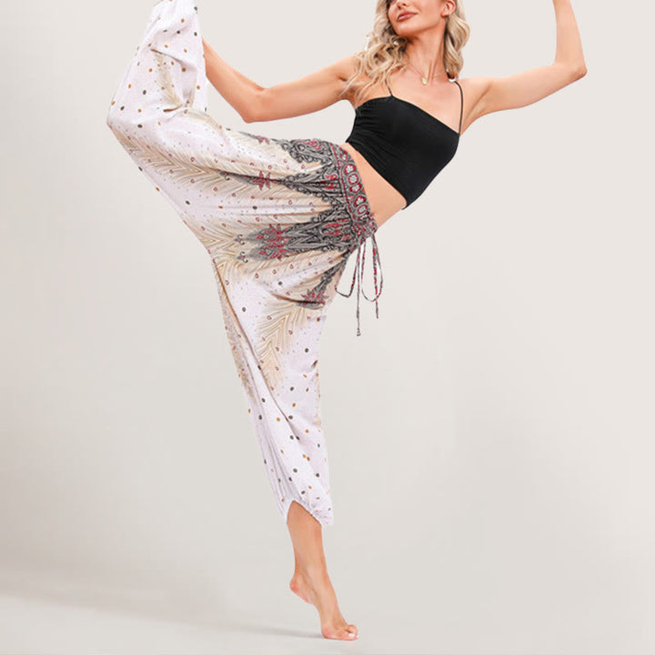 Olivenorma Celestial Print Boho Women's Elastic Waist Harem Pants - image 12