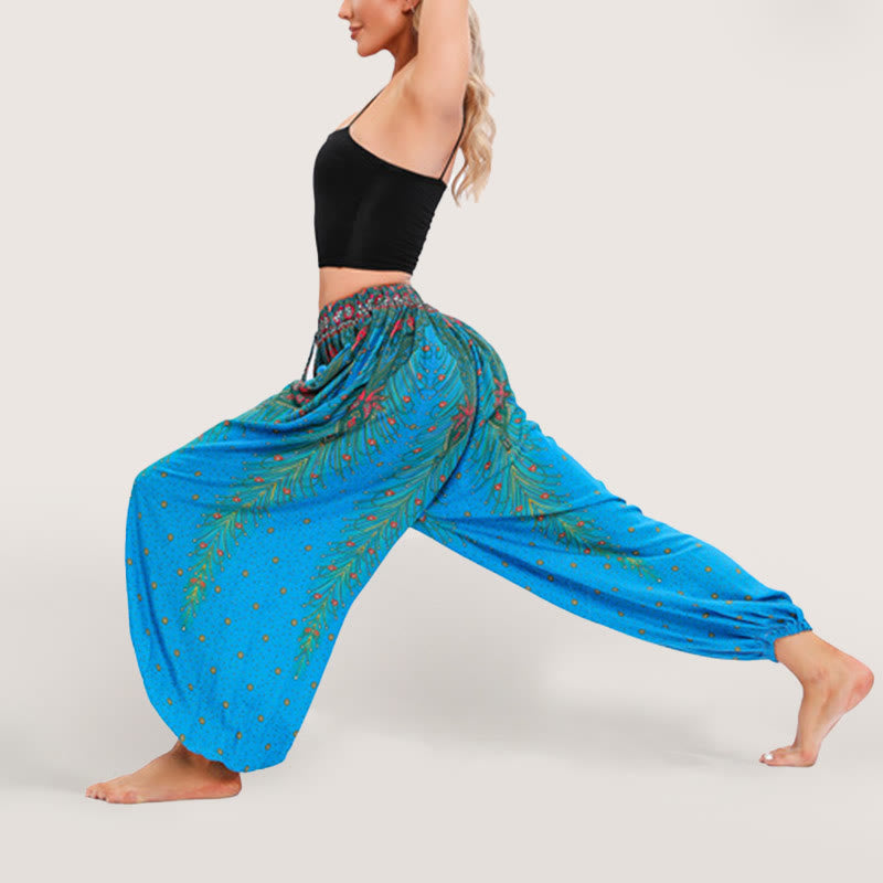 Olivenorma Celestial Print Boho Women's Elastic Waist Harem Pants - image 16