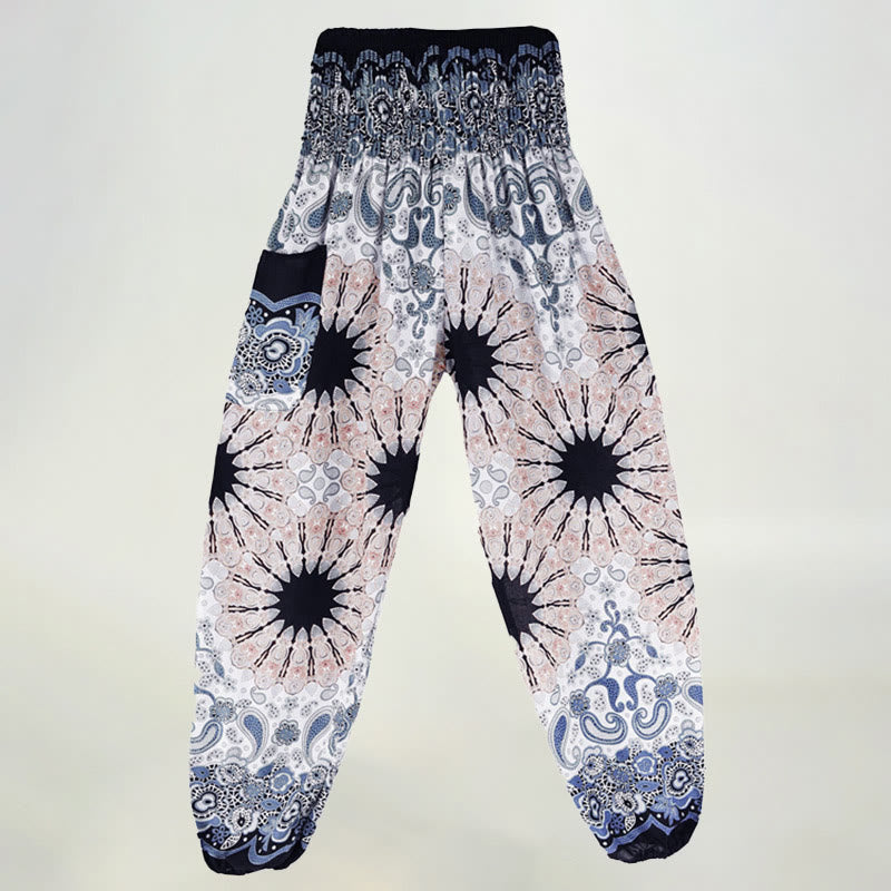Olivenorma Mandala Snowflake Print Viscose Women's Elastic Waist Harem Pants - image 10