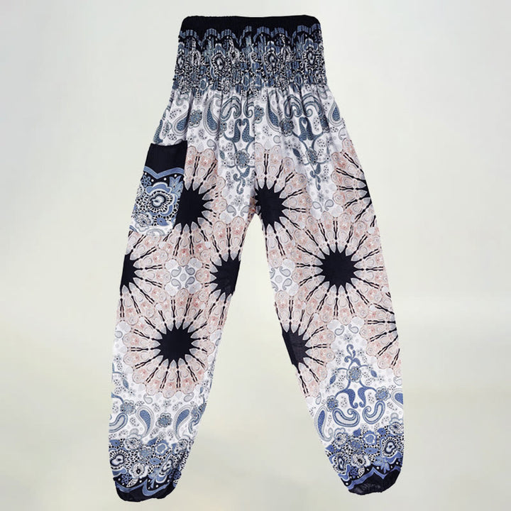 Olivenorma Mandala Snowflake Print Viscose Women's Elastic Waist Harem Pants - image 10