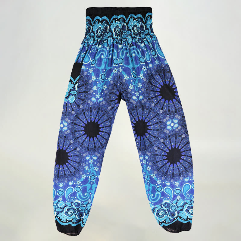Olivenorma Mandala Snowflake Print Viscose Women's Elastic Waist Harem Pants - image 18