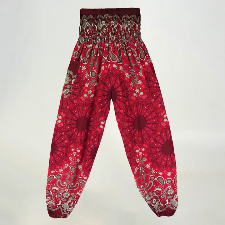 Olivenorma Mandala Snowflake Print Viscose Women's Elastic Waist Harem Pants - image 35