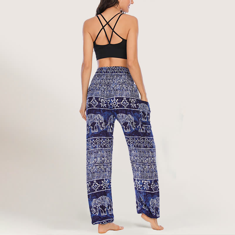 Olivenorma Elephant Yoga Pants Viscose Women's Elastic Waist Harem Pants - image 2