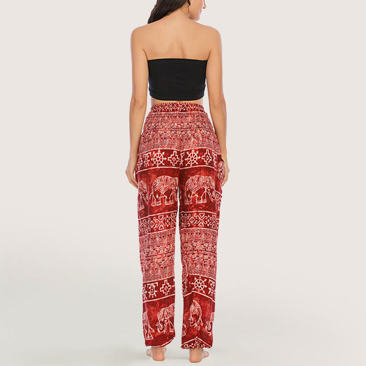 Olivenorma Elephant Yoga Pants Viscose Women's Elastic Waist Harem Pants - image 21