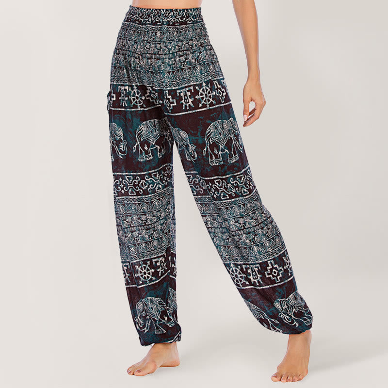Olivenorma Elephant Yoga Pants Viscose Women's Elastic Waist Harem Pants - image 29
