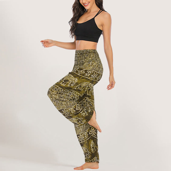 Olivenorma Elephant Yoga Pants Viscose Women's Elastic Waist Harem Pants - image 15